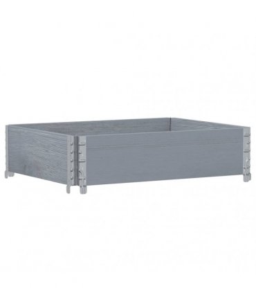 vidaXL Garden Planter Grey 80x60 cm Solid Wood Pine