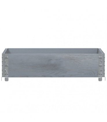 vidaXL Garden Planter Grey 80x60 cm Solid Wood Pine