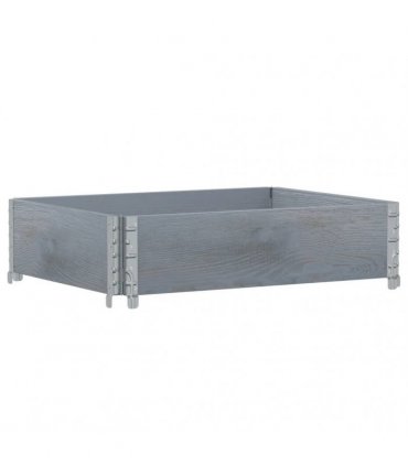 vidaXL Garden Planter Grey 80x60 cm Solid Wood Pine