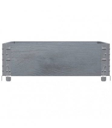 vidaXL Garden Planter Grey 80x60 cm Solid Wood Pine