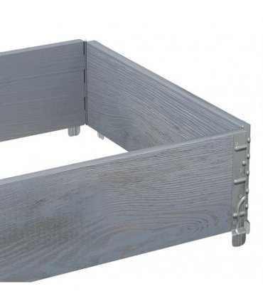 vidaXL Garden Planter Grey 80x60 cm Solid Wood Pine