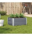 vidaXL Garden Planter Grey 80x60 cm Solid Wood Pine