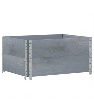 vidaXL Garden Planter Grey 80x60 cm Solid Wood Pine