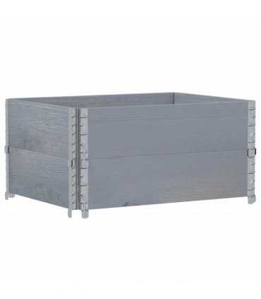 vidaXL Garden Planter Grey 80x60 cm Solid Wood Pine