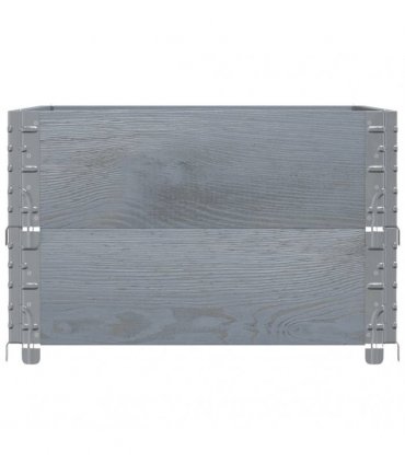 vidaXL Garden Planter Grey 80x60 cm Solid Wood Pine