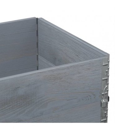vidaXL Garden Planter Grey 80x60 cm Solid Wood Pine