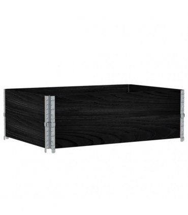 vidaXL Garden Planter Black 120x80 cm Solid Wood Pine