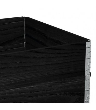 vidaXL Garden Planter Black 120x80 cm Solid Wood Pine