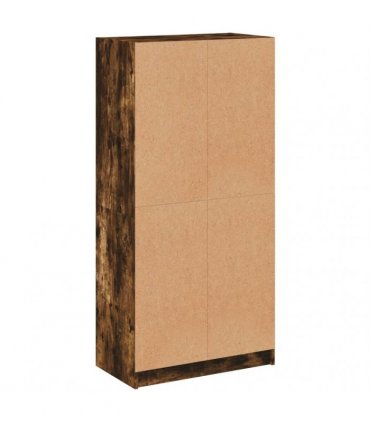 vidaXL Highboard with Doors Smoked Oak 68x37x142 cm Engineered Wood