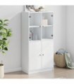 vidaXL Highboard with Doors White 68x37x142 cm Engineered Wood