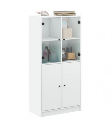 vidaXL Highboard with Doors White 68x37x142 cm Engineered Wood