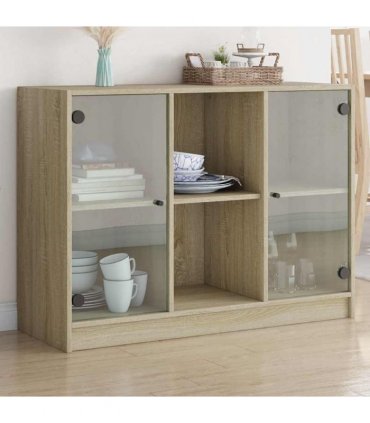 vidaXL Sideboard Sonoma Oak 102x37x75,5 cm Engineered Wood