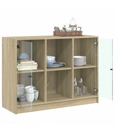vidaXL Sideboard Sonoma Oak 102x37x75,5 cm Engineered Wood