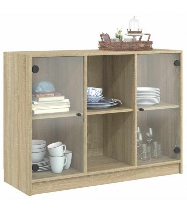 vidaXL Sideboard Sonoma Oak 102x37x75,5 cm Engineered Wood