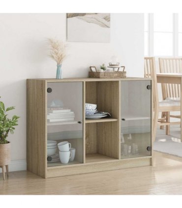 vidaXL Sideboard Sonoma Oak 102x37x75,5 cm Engineered Wood