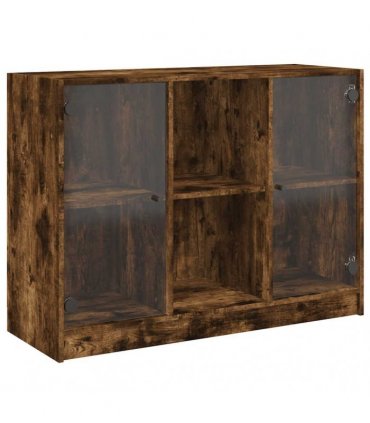 vidaXL Sideboard Smoked Oak 102x37x75,5 cm Engineered Wood