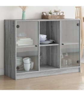 vidaXL Sideboard Grey Sonoma 102x37x75,5 cm Engineered Wood