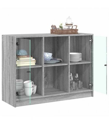vidaXL Sideboard Grey Sonoma 102x37x75,5 cm Engineered Wood