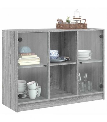 vidaXL Sideboard Grey Sonoma 102x37x75,5 cm Engineered Wood