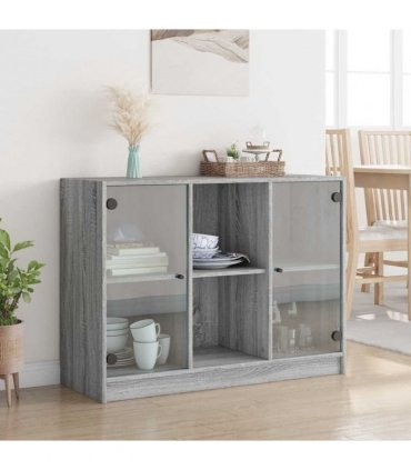 vidaXL Sideboard Grey Sonoma 102x37x75,5 cm Engineered Wood