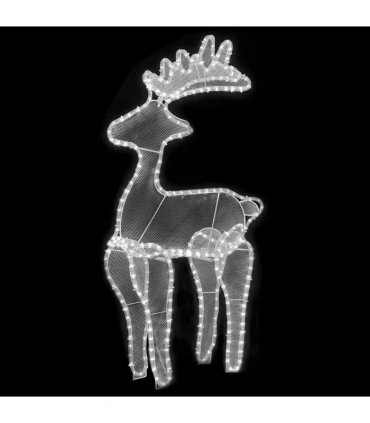 vidaXL Reindeer Christmas Decoration with Mesh 306 LEDs 60x24x89cm