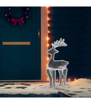 vidaXL Reindeer Christmas Decoration with Mesh 306 LEDs 60x24x89cm