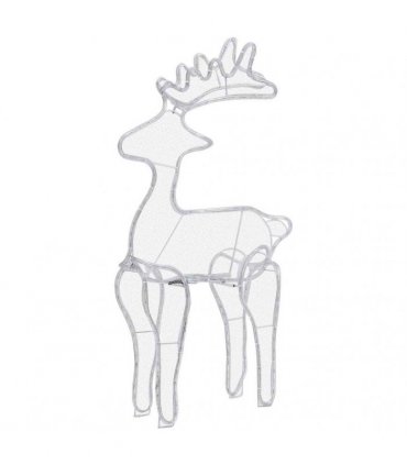 vidaXL Reindeer Christmas Decoration with Mesh 306 LEDs 60x24x89cm