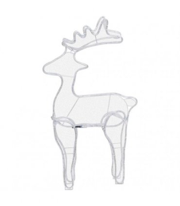 vidaXL Reindeer Christmas Decoration with Mesh 306 LEDs 60x24x89cm
