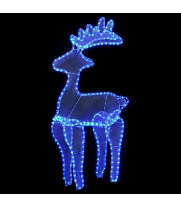 vidaXL Reindeer Christmas Decoration with Mesh 306 LEDs 60x24x89cm