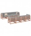 vidaXL 9 Piece Garden Sofa Set Solid Wood Douglas Fir