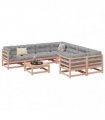 vidaXL 9 Piece Garden Sofa Set Solid Wood Douglas Fir