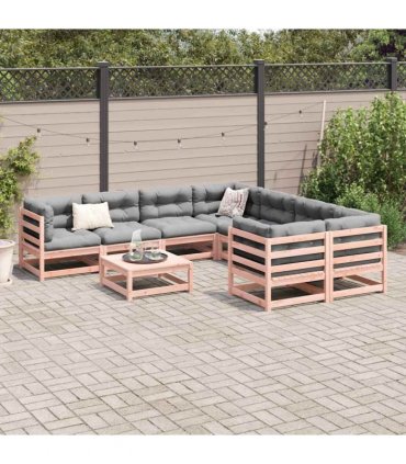 vidaXL 9 Piece Garden Sofa Set Solid Wood Douglas Fir