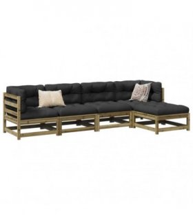 vidaXL 5 Piece Garden Sofa Set Impregnated Wood Pine