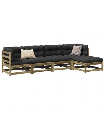 vidaXL 5 Piece Garden Sofa Set Impregnated Wood Pine