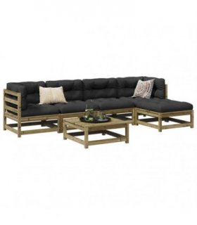 vidaXL 6 Piece Garden Sofa Set Impregnated Wood Pine