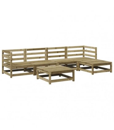 vidaXL 6 Piece Garden Sofa Set Impregnated Wood Pine