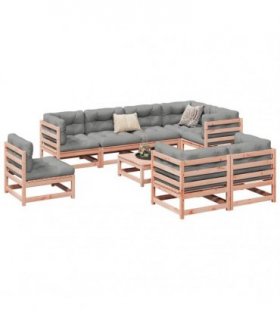 vidaXL 9 Piece Garden Sofa Set Solid Wood Douglas Fir