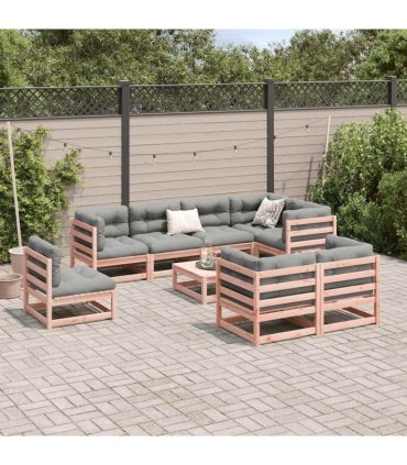 vidaXL 9 Piece Garden Sofa Set Solid Wood Douglas Fir