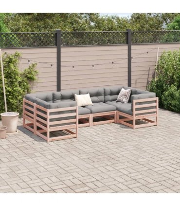 vidaXL 6 Piece Garden Sofa Set Solid Wood Douglas Fir