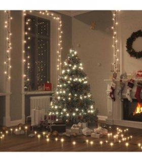 vidaXL LED String with 300 LEDs Warm White 30 m PVC