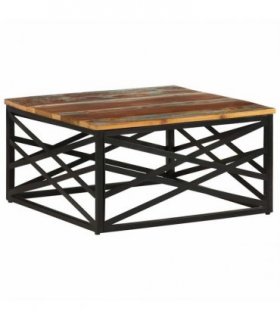 vidaXL Coffee Table 68x68x35 cm Solid Reclaimed Wood