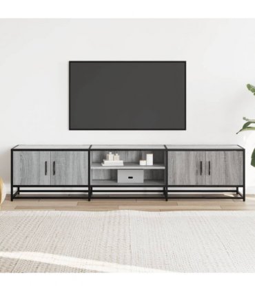 vidaXL TV Cabinet Grey Sonoma 180x35x41 cm Engineered Wood