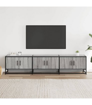 vidaXL TV Cabinet Grey Sonoma 180x35x41 cm Engineered Wood