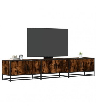 vidaXL TV Cabinet Smoked Oak 210x35x41 cm Engineered Wood