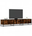 vidaXL TV Cabinet Smoked Oak 210x35x41 cm Engineered Wood