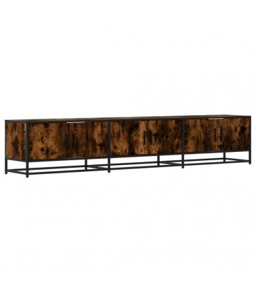 vidaXL TV Cabinet Smoked Oak 210x35x41 cm Engineered Wood