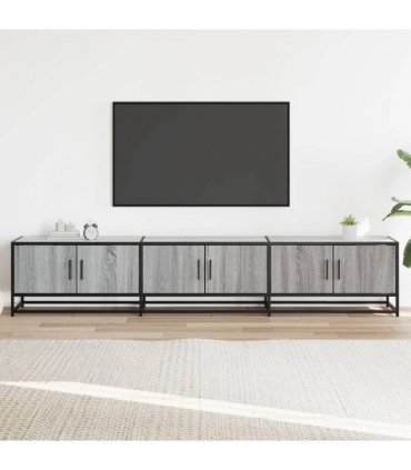 vidaXL TV Cabinet Grey Sonoma 210x35x41 cm Engineered Wood