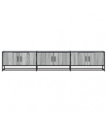 vidaXL TV Cabinet Grey Sonoma 210x35x41 cm Engineered Wood
