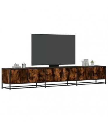 vidaXL TV Cabinet Smoked Oak 240x35x41 cm Engineered Wood