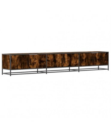 vidaXL TV Cabinet Smoked Oak 240x35x41 cm Engineered Wood